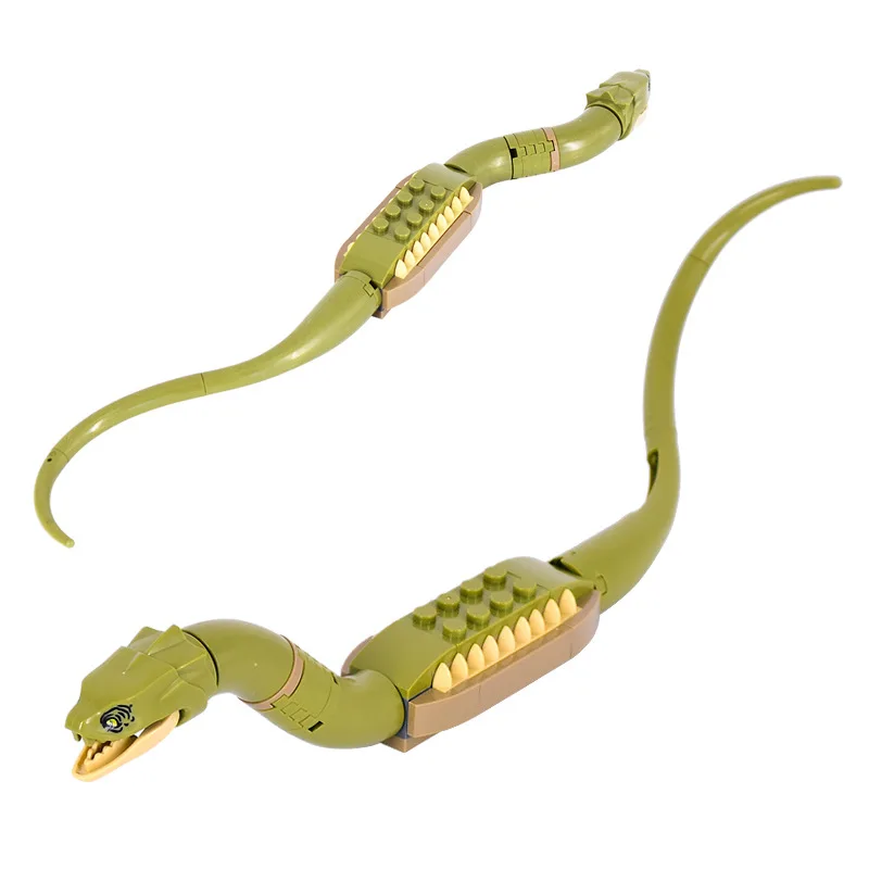 Bloques de construcción de serpiente Basilisk mágico, autobús de dos pisos, juguetes de ladrillo para niños, regalo, 1 Uds.