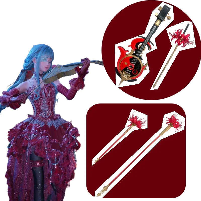 

Wuthering Waves Phrolova Cosplay Prop - Red Magic Lily Violin Cartoon Fiddle Weaponry (Not Playable) Great Christmas Halloween