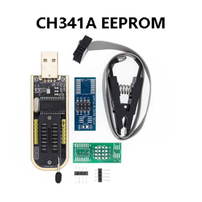 

CH341A EEPROM Flash BIOS USB Programmer Module（24 25 Series）+ SOIC8 SOP8 Test Clip For EEPROM 93CXX / 25CXX / 24CXX