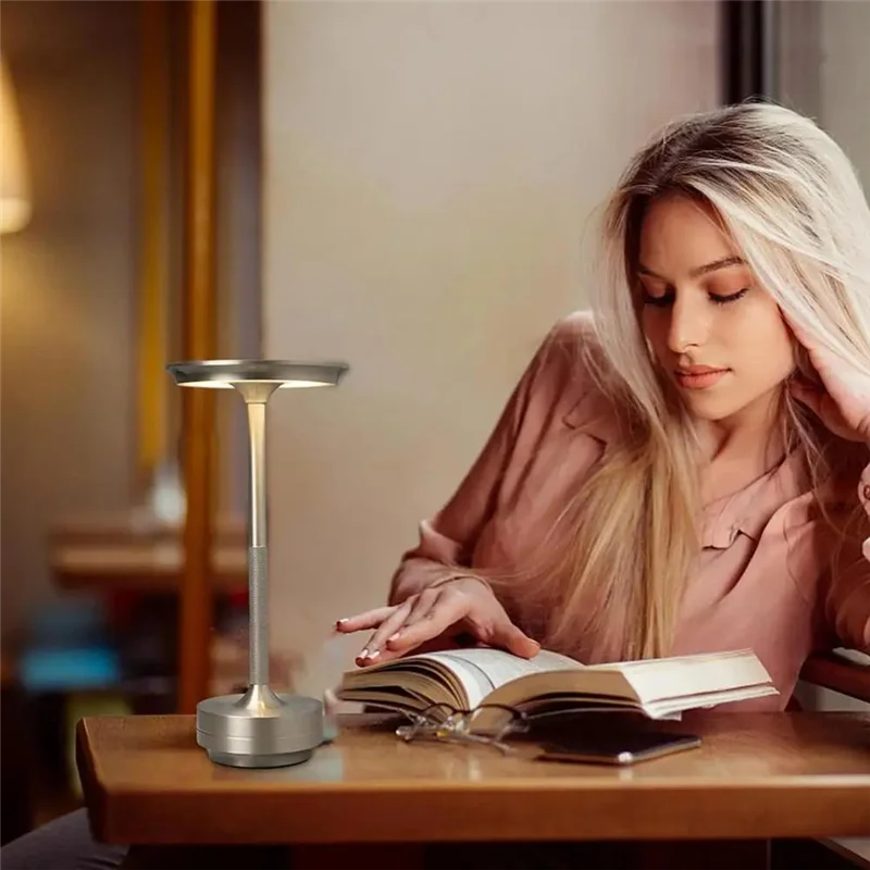 AEE2-Cordless Table Lamps Touch Control Atmosphere Light 2000Mah Rechargeable Battery Operated LED Table Lamp For Bedside