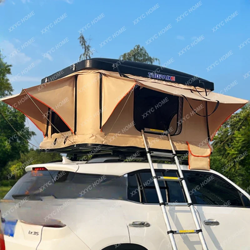 Car Roof Tent Bed Automatic Self-Driving Travel Hard Roof Outdoor Skylight into Folding Table for Car Tent Car