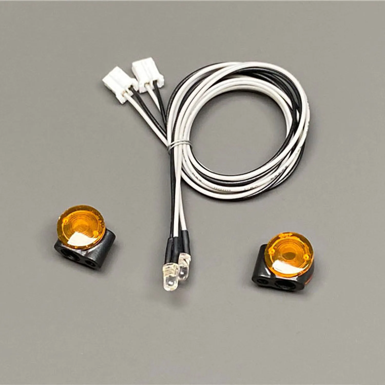 LED 2.2-3V MARKER โคมไฟหัวพลาสติก 1 คู่สําหรับ DIY TAMIYA 1:14 RC รถบรรทุกรุ่น King Hauler Tipper รถ Part