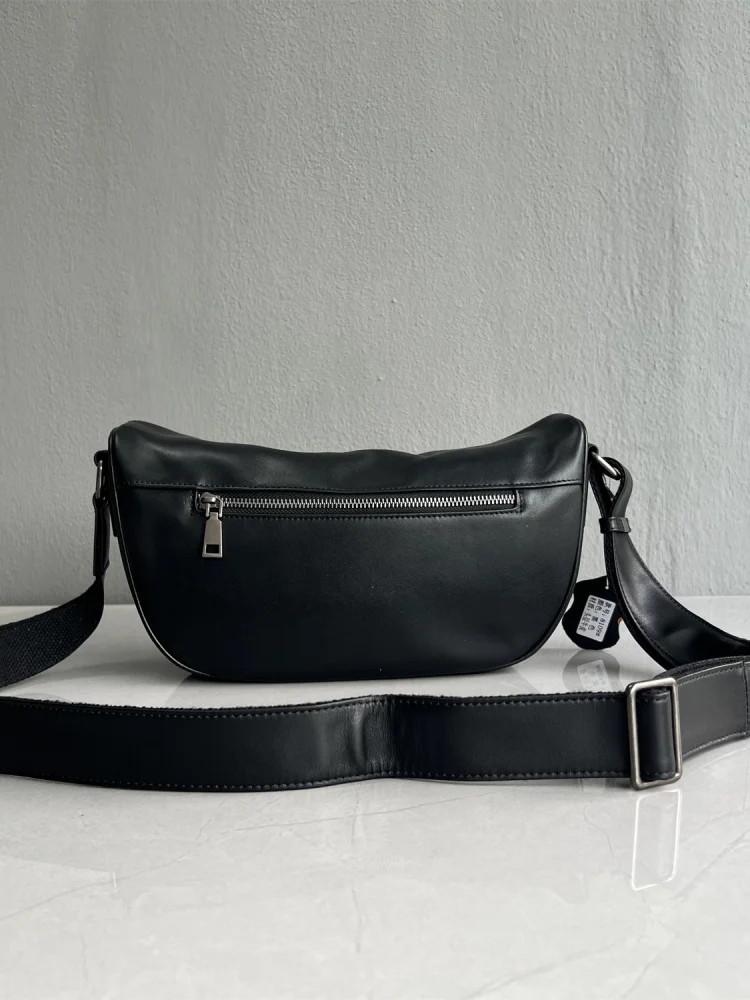 Fashion Female Zipper Genuine Leather Leisure Bags Versatile Ladies Concise Handbag Solid Color Cowhide Single Shoulder Bag