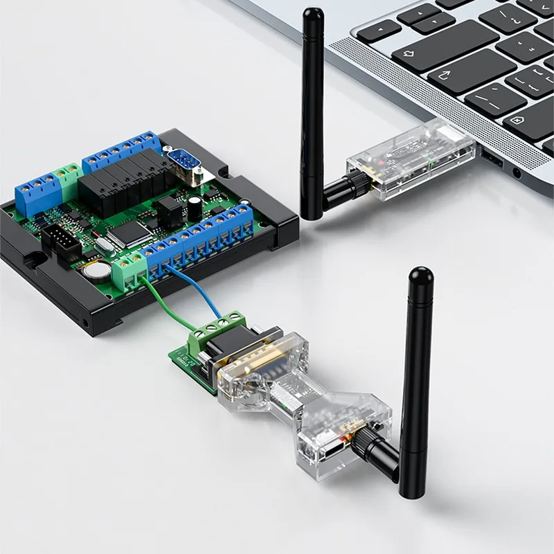 DTECH USB ke TPUNB Transceiver Transmisi Data Serial Nirkabel dengan Indikator Data