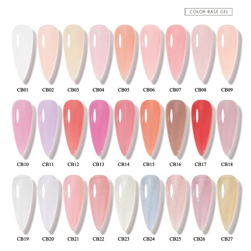 CHUNSHU putih susu Gel dasar warna kamuflase Soak Off Gel kuku pernis pernis 10ml UV LED Gel bau permen seni kuku