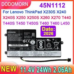 DODOMORN Laptop Battery For Lenovo ThinkPad T440 T440S T450 T450S X240 X250 X260 X270 45N1110 45N1111 45N1112 11.4V 24WH 2.06Ah