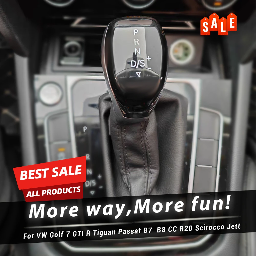 

LED Electronic display Gear Shift Knob Shifter For VW Golf 7 GTI R Tiguan Passat B7 B8 CC R20 Scirocco Jetta MK6 GLI Interior