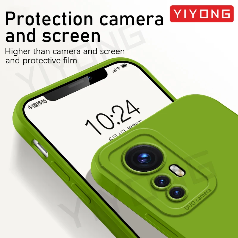 For Mi12 Case YIYONG Silky Liquid Silicone Soft Cover For Xiaomi Mi 12 X 12X 12T 13 11 T Pro Xiomi Mi12X Mi12T Mi13 Lite Cases