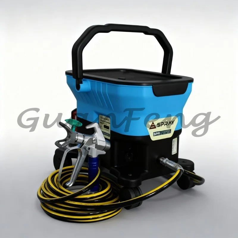 Lithium Battery Powered Wheeled Airless Paint Sprayer, High Pressure Portable DIY Spraying Machine