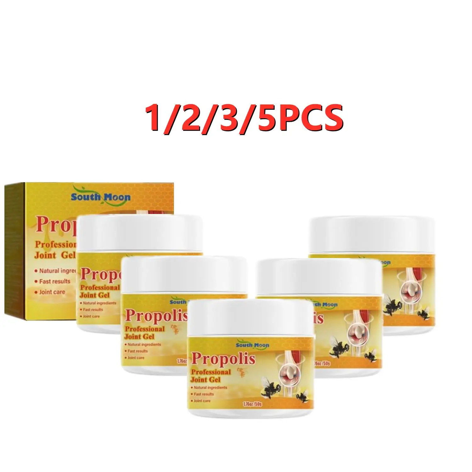 1/2/3/5Pcs 50G Professionele Gewricht Bottherapie Gel Bijen Gif Propolis Behandelingen Gel Bije Gioms Gel Voor Benen Handen Voeten