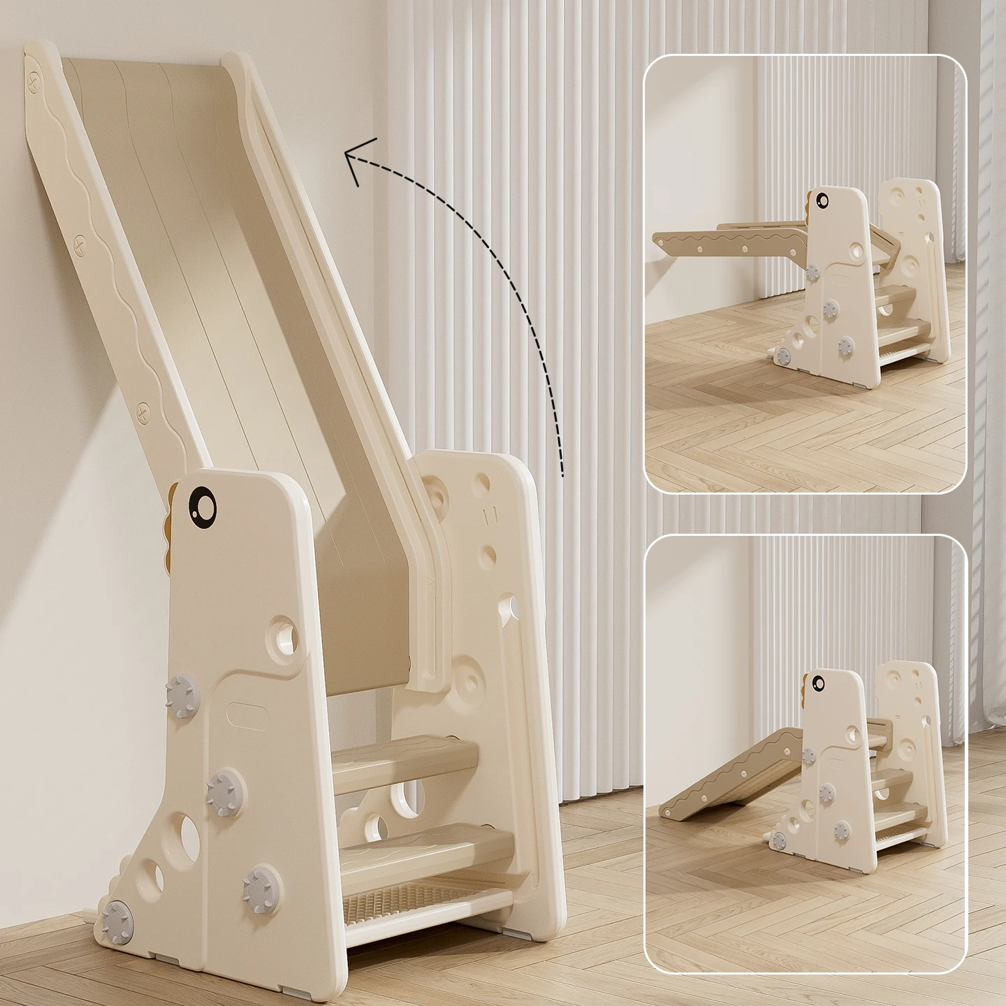 Structural Upgrade Indoor Children's Slide for 0-6 Months Fun Educational Plastic Slide