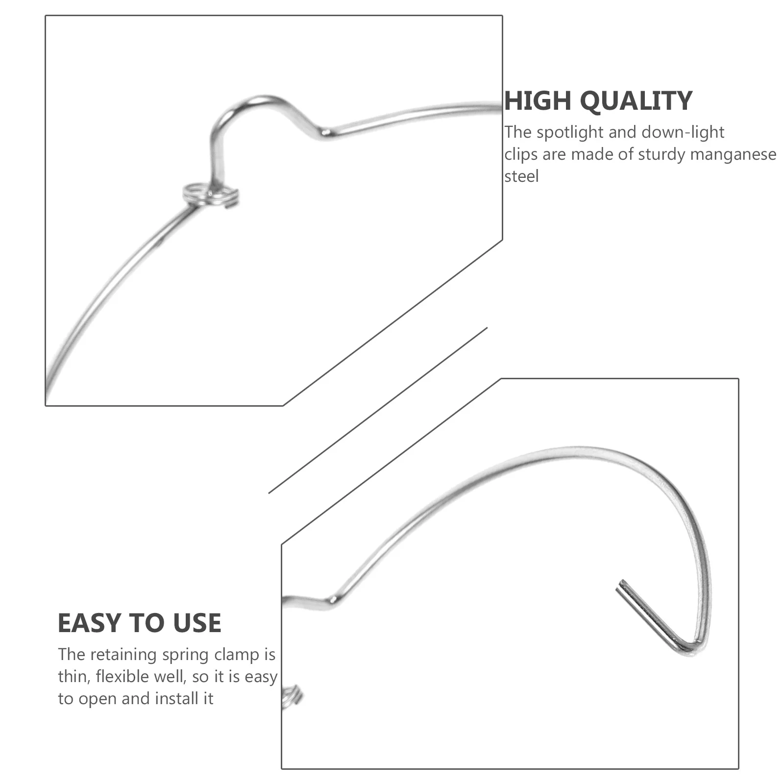 

12Pcs Downlight Retaining Spring Clips Manganese Steel Strong Buckle for Halogen Mr16 Lamp Fixing Secure Replacement
