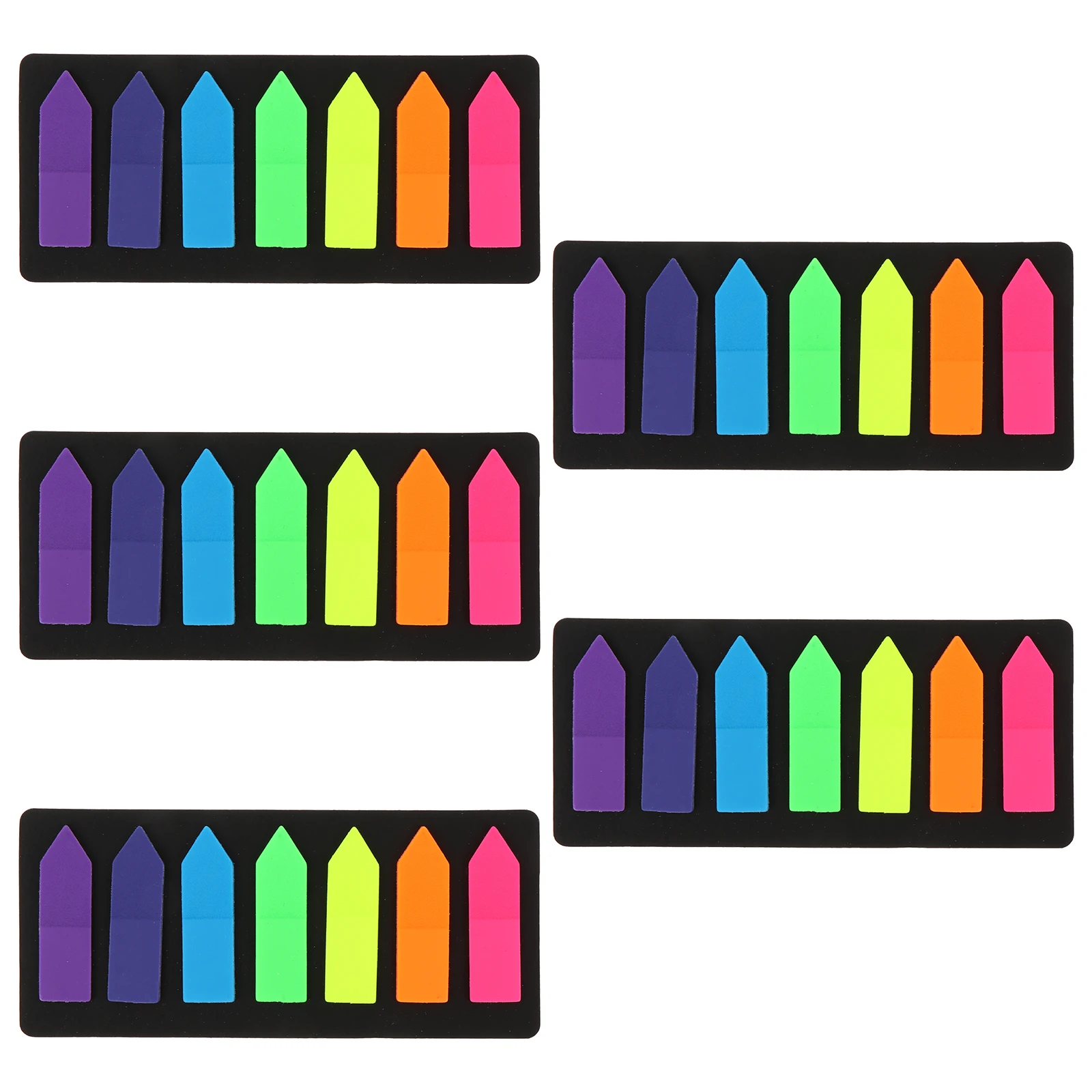 

Fluorescent Color Labels Sticky Memo Notes 5 Sets Index Sticker Tear Off Bookmark Pvc Adhesive Reminder Document Marking Reading