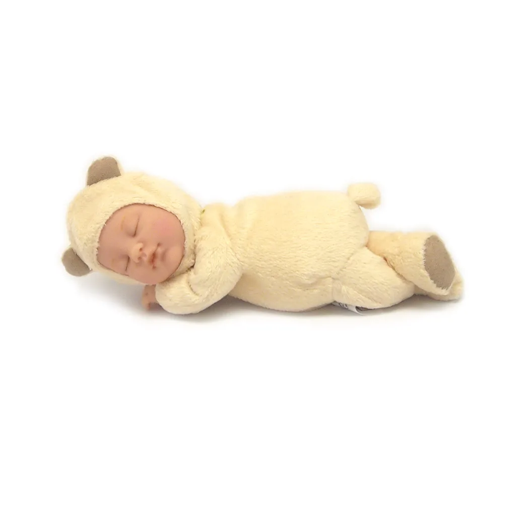 ANNE GEDDES 9inch Fidget Toy Baby Bear - Light Yellow Doll Soft Plush Stress Relief Cute Animal Themed Therapeutic Toy