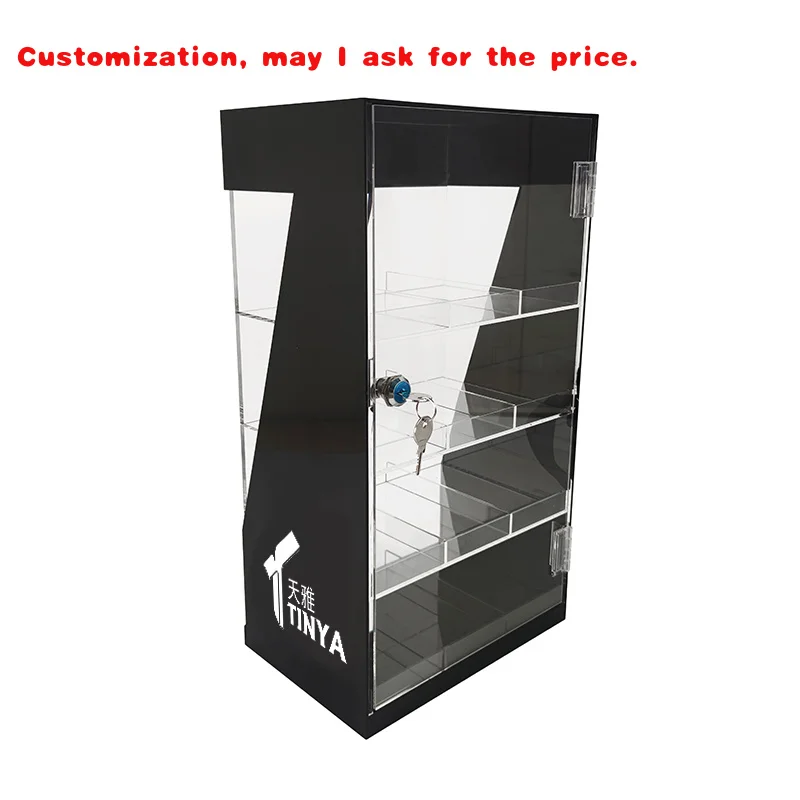 

custom.Factory Custom Counter Led Products Display Stand Stainless Steel Plating and Acrylic Stand Body Massage G