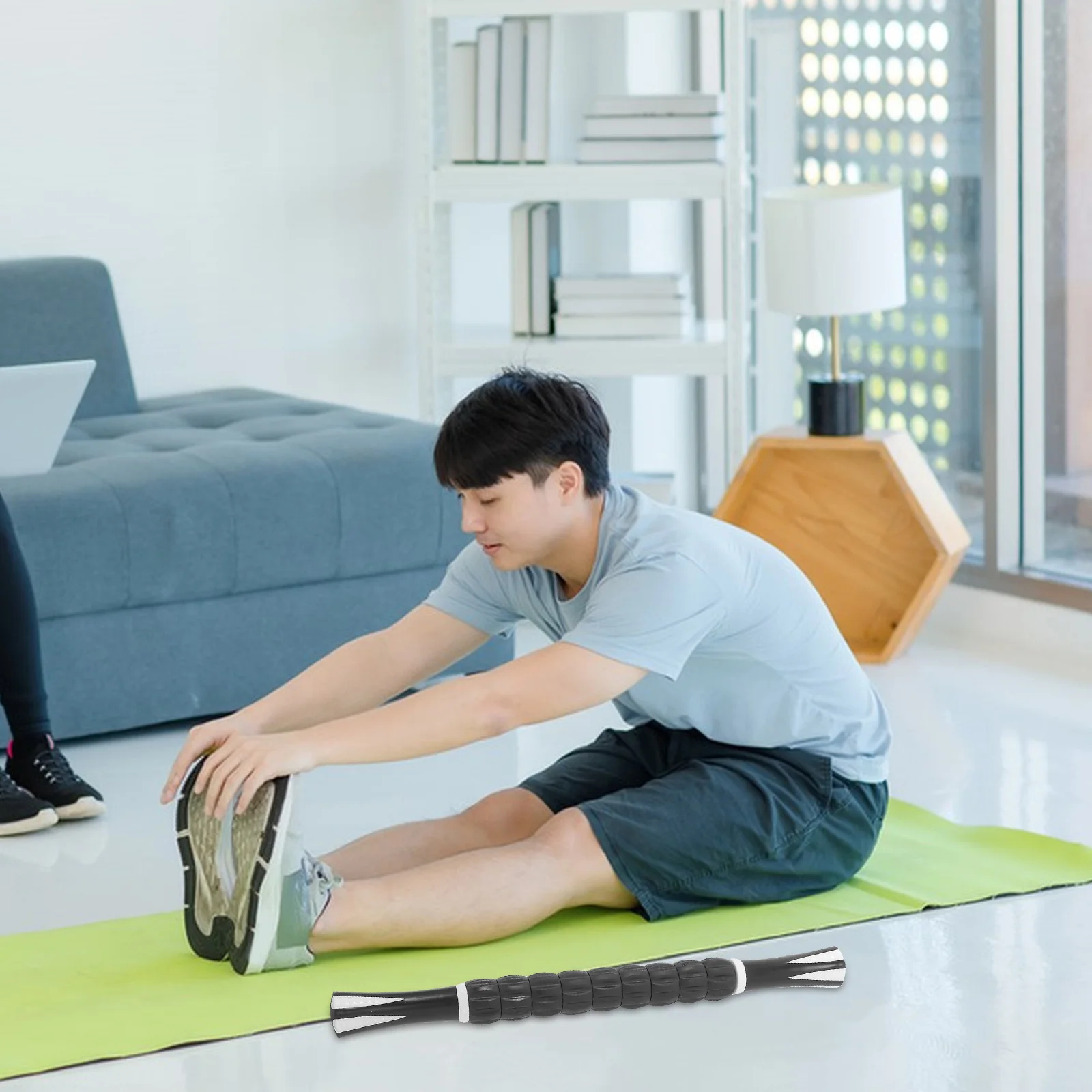 Rolo muscular vara massagem de tecido profundo para perna volta ombro alívio da dor portátil corpo massageador rolo atletas yoga