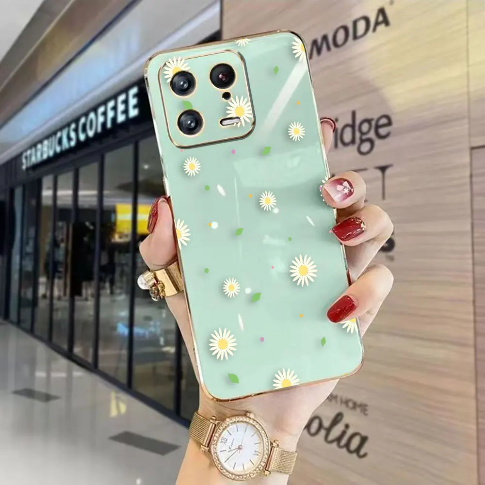 Cover Smooth E-TPU Phone Case For Xiaomi 8 9 10 10T 11 11T 12 12T 13 13T LITE PRO 4G 5G Case Beautiful Little Fragmented Flowers