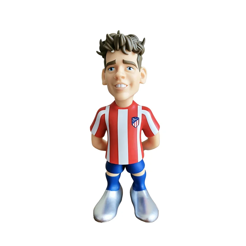 Figura Coleccionable Oficial MINIX del Atletico Madrid, Antoine Griezmann, Estrella del Fútbol, 12 cm, para Aficionados, el Mejor Regalo