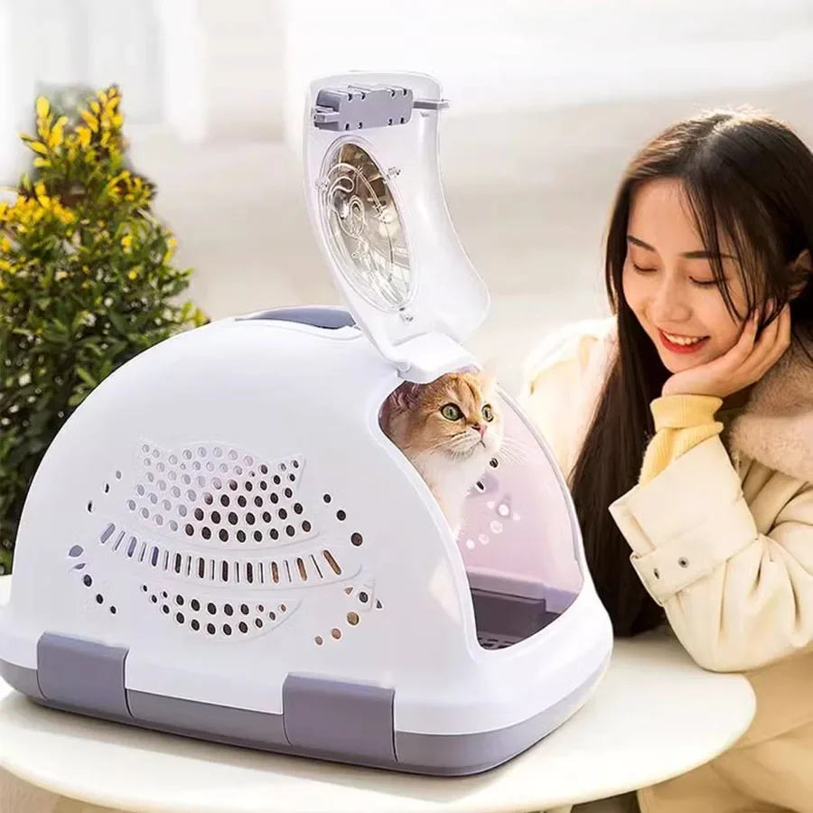 Designer Cat Carrier Capsule Cute Travel Case Breathable Cat Carrier Plastic Outdoor Hard Shell Indoor Suitcase Kedi Cat Cage