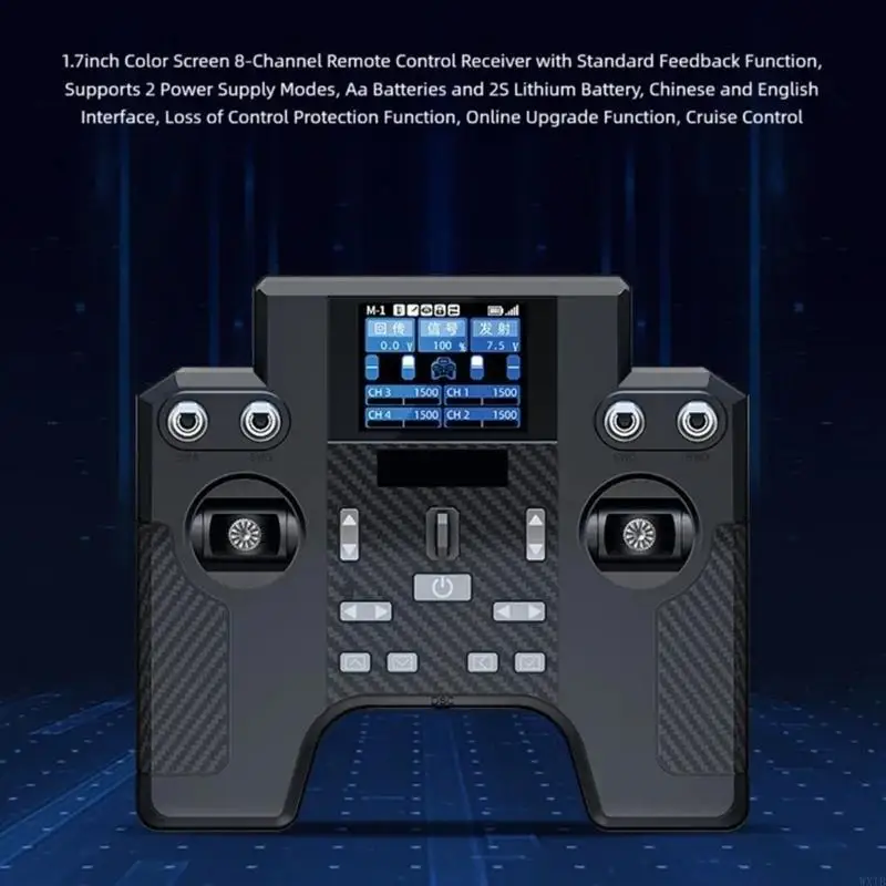 2.4G HT-8A Ergonomic Remote Controller 2.4G 8CH Transmitter with F-08A Receiver for Helicopter Aircraft Accessories 