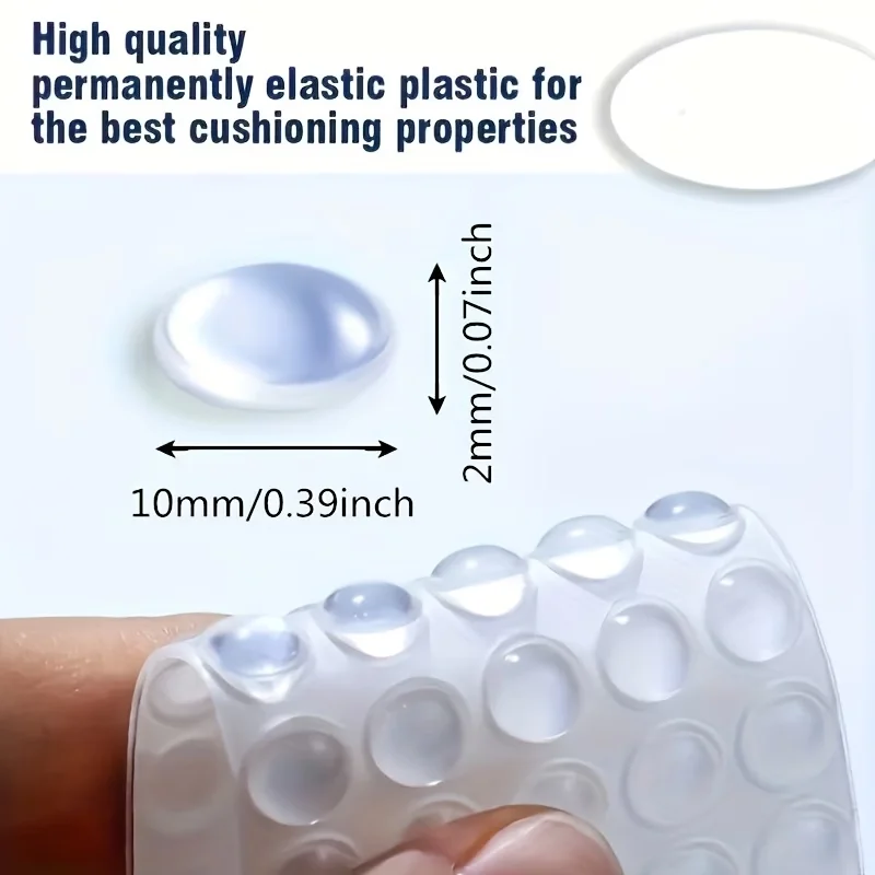 100 Pcs Transparent Self-Adhesive Furniture Pads, Silent Anti-Collision Cushions, Wear-Resistant Non-Slip Shock-Absorbing Spacer