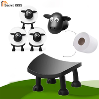 Chic Sheep Toilet Roll Holder Lovely Sheep Tissue Box Stackable For Home Bathroom Stackable Animal Tissue Organiser