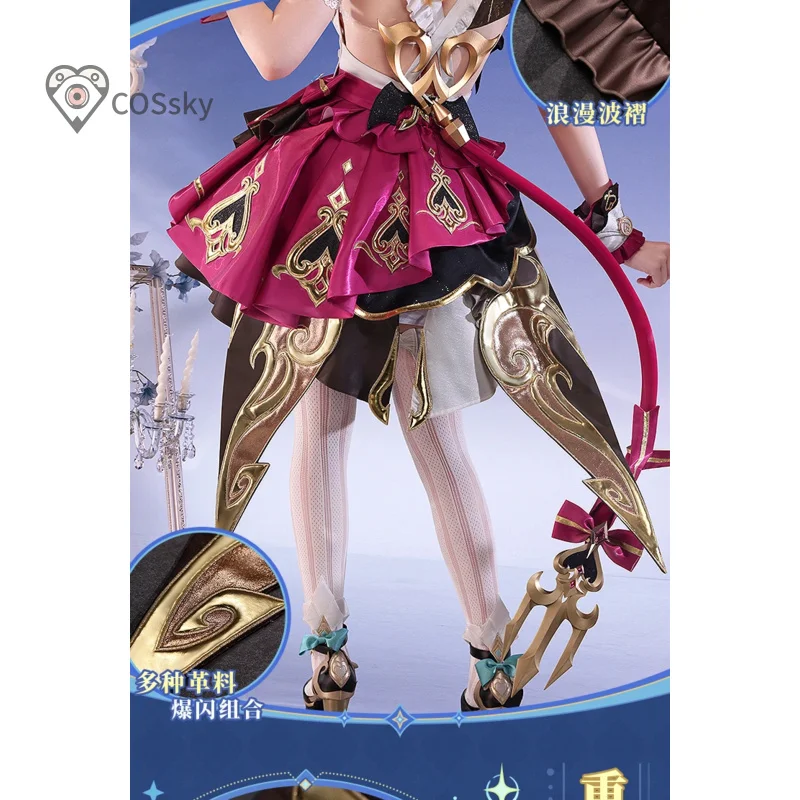 

Game Escoffier Game Suit Gorgeous Lovely Dress Uniform Cosplay Costume Halloween Party Role Play Dress tail prop Outfit Women