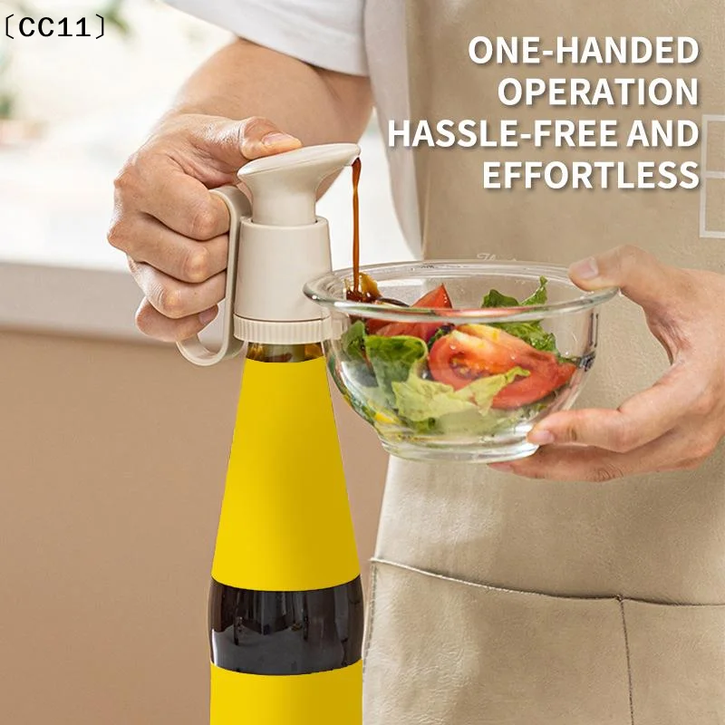 Dispensador de bomba con sellado hermético para suministros de cocina, con mango, bomba de presión de PP para salsa de tomate y ostra, cabezal de botella reutilizable, utensilio〔CC11〕