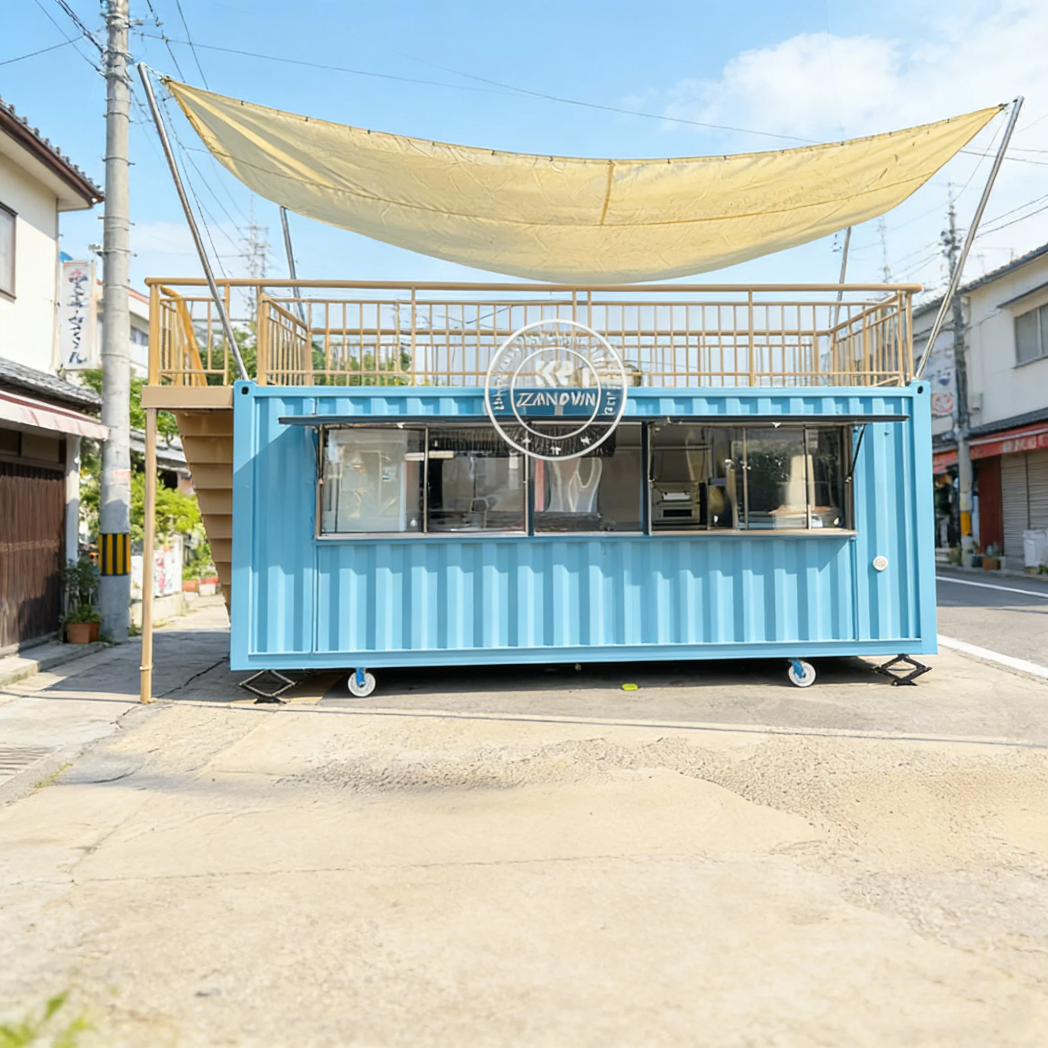 

Container Houses Coffee Ice Cream Shop Kiosk Mobile Restaurant Bar Customizable Container Food Kiosk Prefabricated Bar For Sale