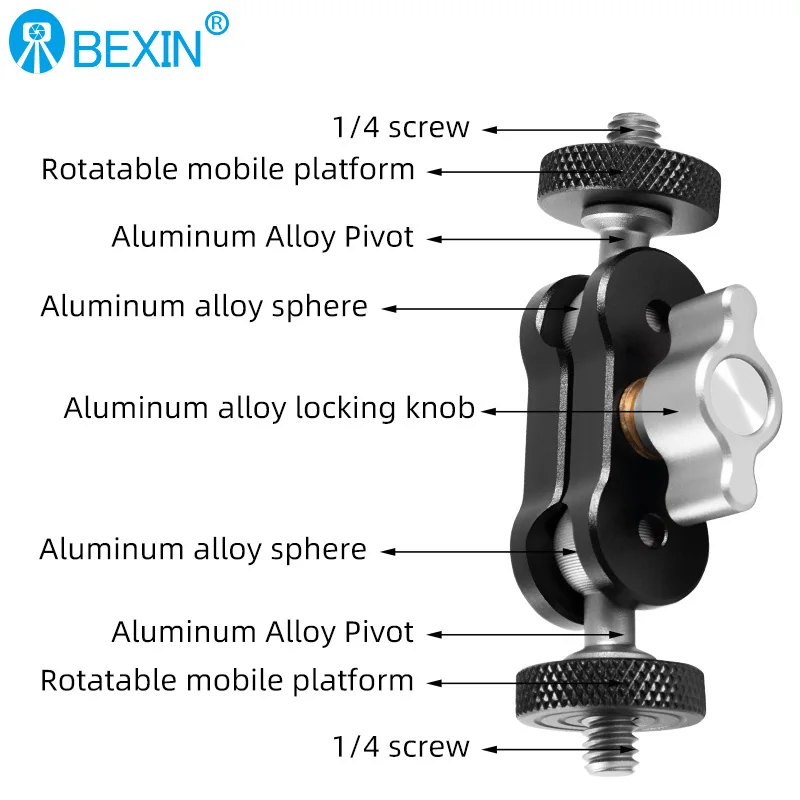 Universal Adjustment Magic Arm Aluminum Alloy Universal Bracket Live Fill Light External 1/4 Interface Strange Hand