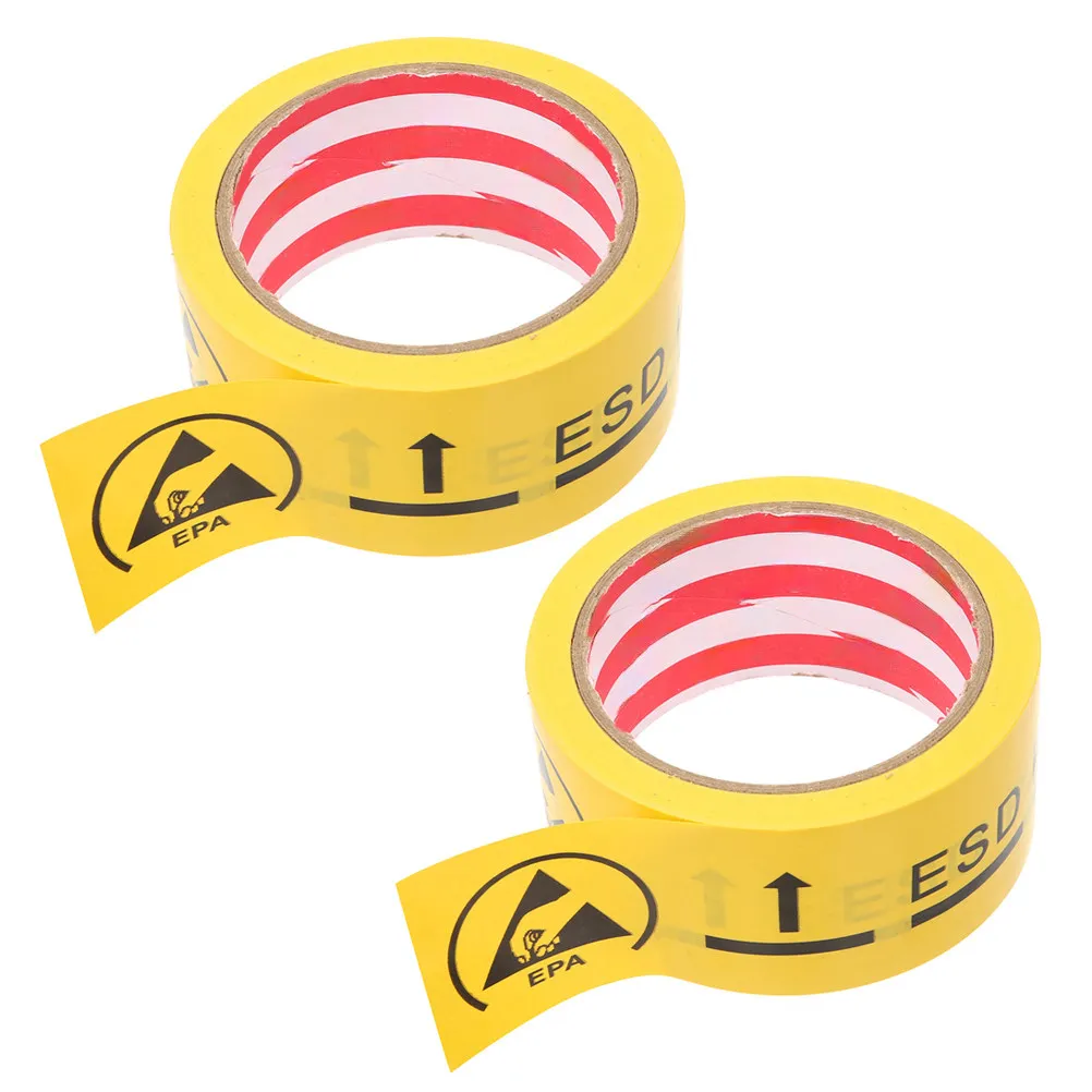2 rolls Tape Safety Warning Adhesive Halloween Christmas New Year Anti Static Label Self Adhesive Tape Box Sealing Tape