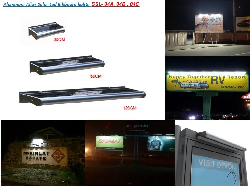 AIO Outdoor Commercial Advertising Panel 5W-20W Solar Billboard LED Wall Lamp 3000K-6000K Color Temperature for Garden Garden