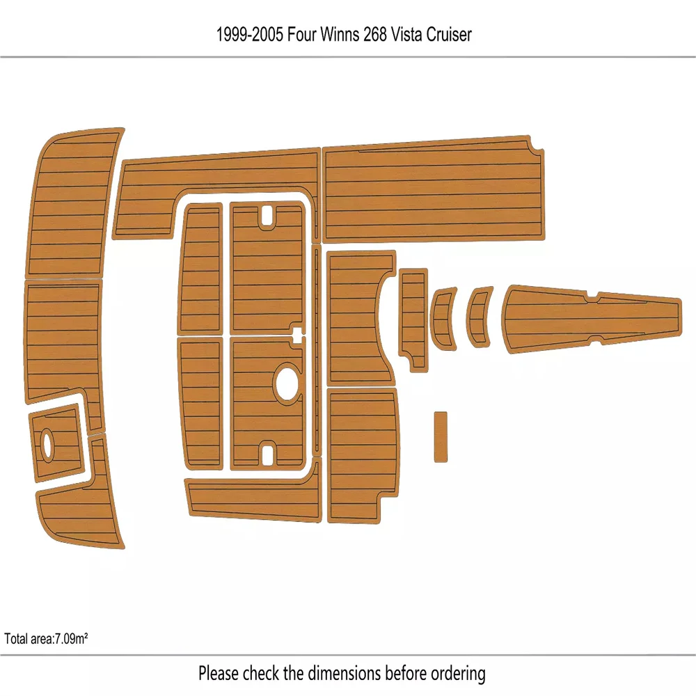 

1999-2005 Four Winns 268 Vista Cockpit Swim platform 1/4"6mm EVA foam floor Mat SeaDek MarineMat Gatorstep Style Self Adhesive