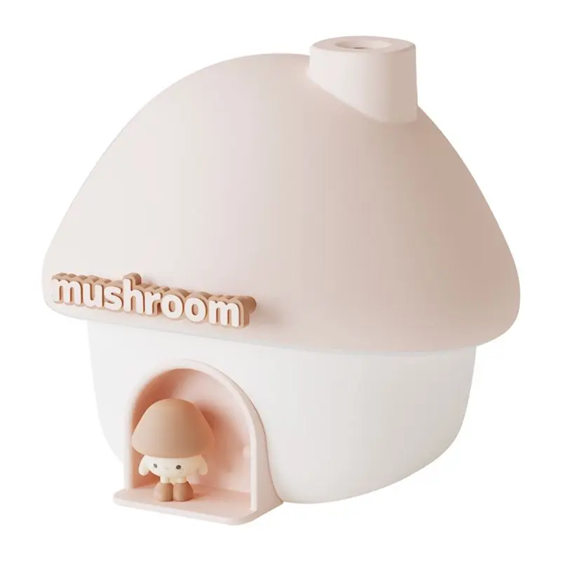 

M02K-300Ml Capacity Water Tank Mushroom House Humidifier Night Light Air Humidifier For Home Office