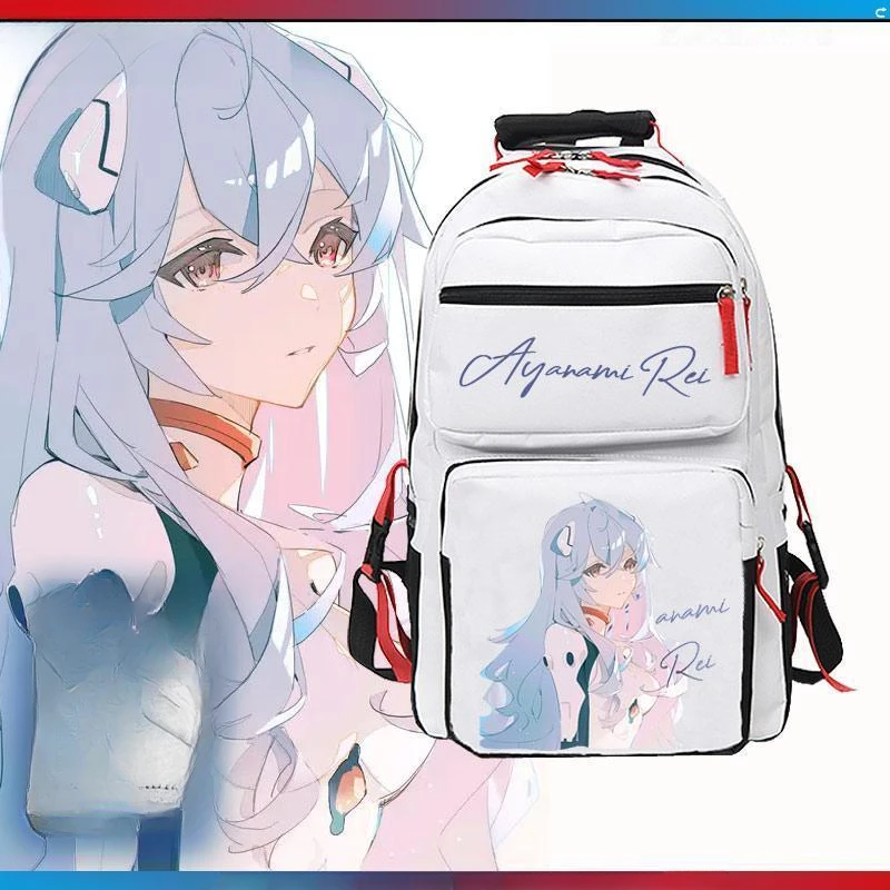 

EVA Ayanami Rei Asuka Langley Soryu Creative Cartoon Personalized Student Backpack Anime Movie Peripheral Leisure Backpack Gift