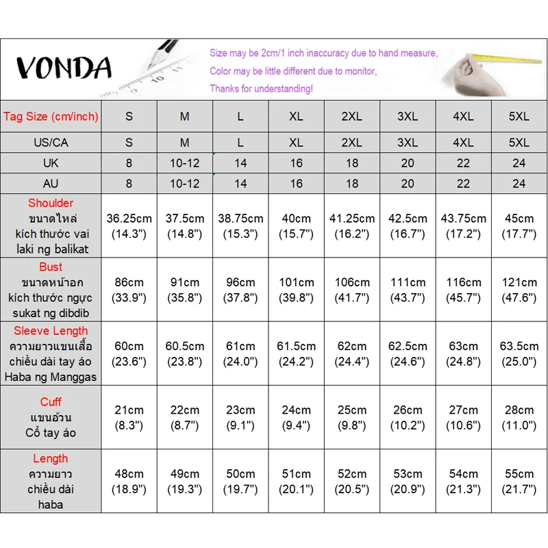 VONDA Elegant Office Blouse Women Fashion Shirts Color Patchwork Casual Tops Tunic Bandage Long Sleeve Street Blusas Femininas