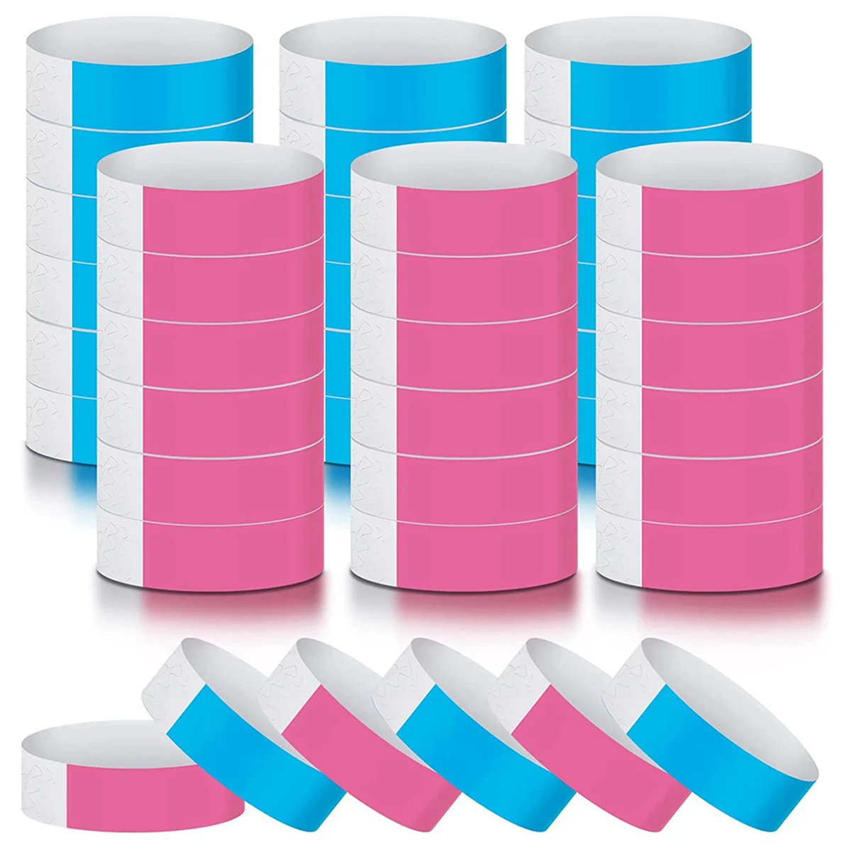 

1800Pcs Waterproof Hand Bands Neon Wrist Bands For Events Concert Wristbands Adhesive Wristbands For Party (Blue, Pink)-A74Z