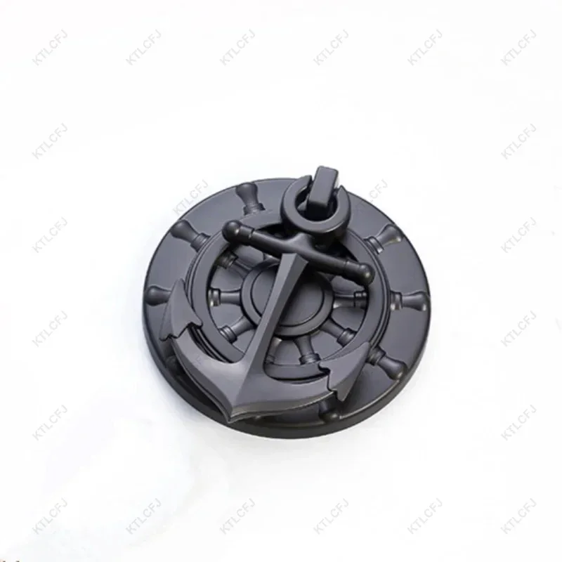 

American Pearl Black Copper Brushed Zinc Alloy Knocker European Light Luxury Simple Ship Anchor Knocker