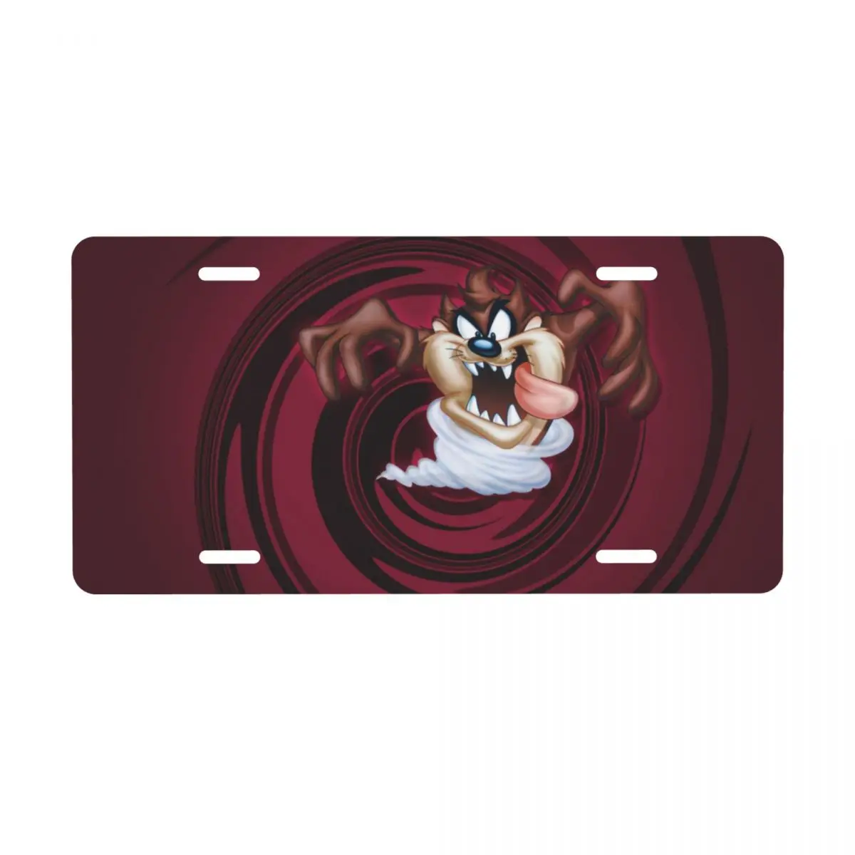 Custom Taz Tasmanian Devil License Plate Novelty Anime Decorative Car License Plate Aluminum Metal Sign Vanity Tag 6 X 12 Inch