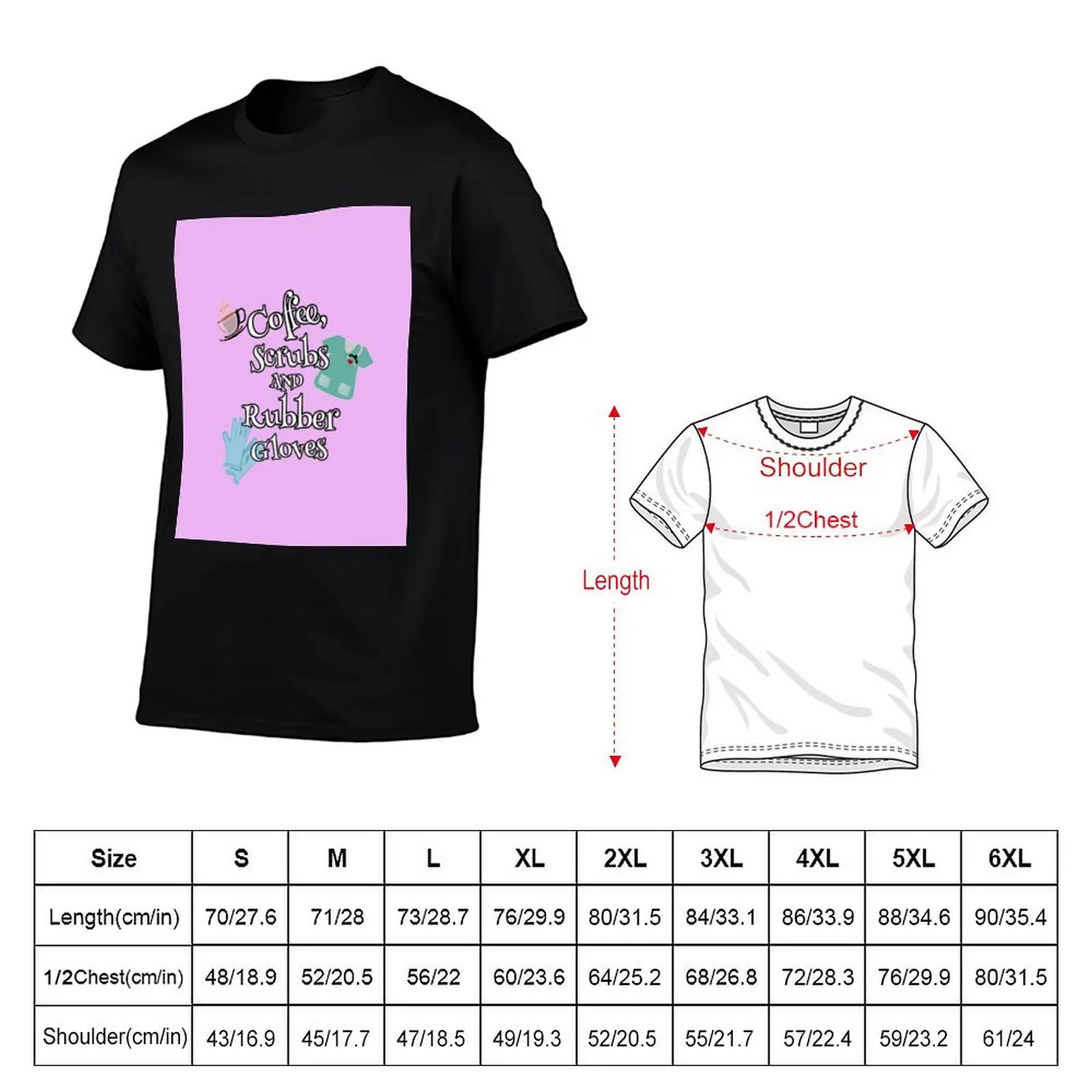 Coffee, Scrubs and Rubber Gloves - Design by UMD T-Shirt Anti-Wrinkle Short Sleeve T-Shirt
