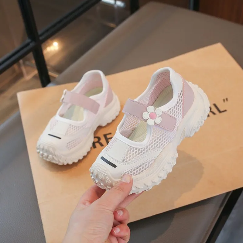 Summer Sport Shoes for Children  Anti-slippery Outdoor Running Footwear Boys Girls Hollow Out Breathable Teenager Kid's Sneakers