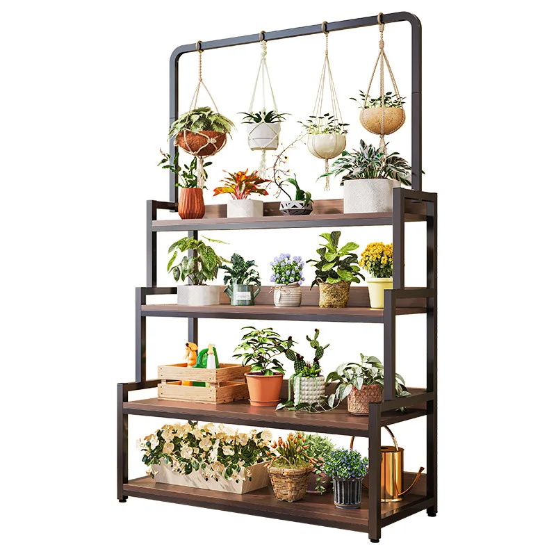 

Flower rack layer balcony succulent flowerpot bracket multi-layer flower rack living room floor standing plant display rac