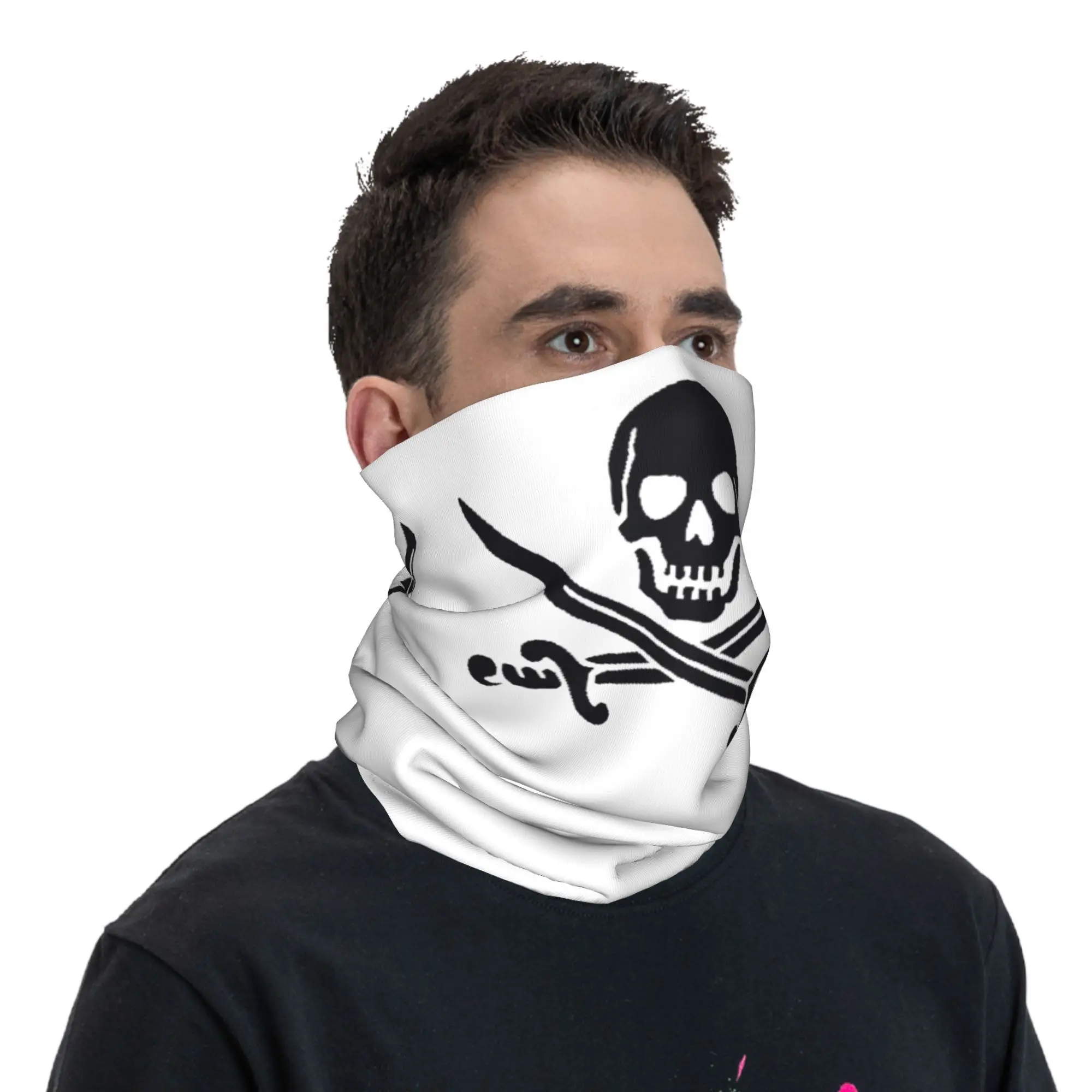 قراصنة الكاريبي باندانا غطاء الرقبة المطبوعة التفاف وشاح دافئ الدراجات وشاح المشي لمسافات طويلة الصيد للرجال النساء الكبار كل موسم