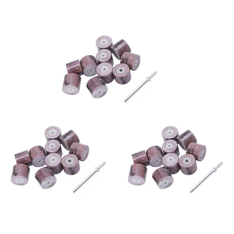 30Pcs 15Mm Sanding Band Wheel Disc 80/120/240/320/600Grit Rotarytools For Dremel