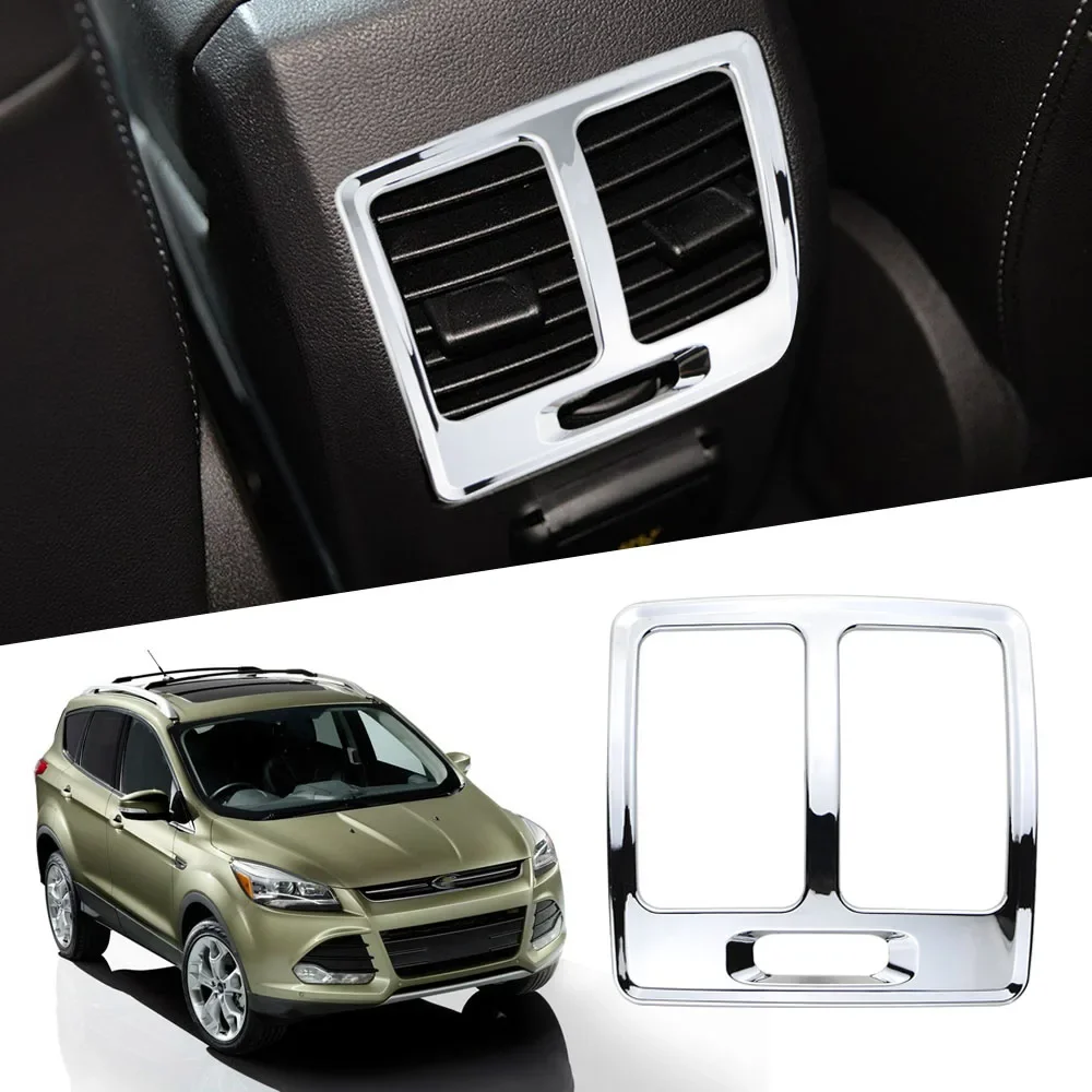 Ford Escape Kuga 2013-2016 için ABS Krom Araba Arka Arka Klima Çıkışı Havalandırma krom çerçeve Trim Araba Şekillendirici Aksesuarları 1 adet