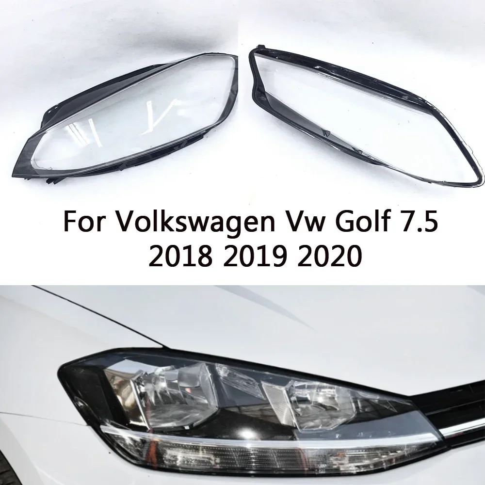 フォルクスワーゲンvwゴルフ75-2018-2019-2020用ヘッドライトカバーレンズシェードヘッドライトシェルランプシェードヘッドランプ