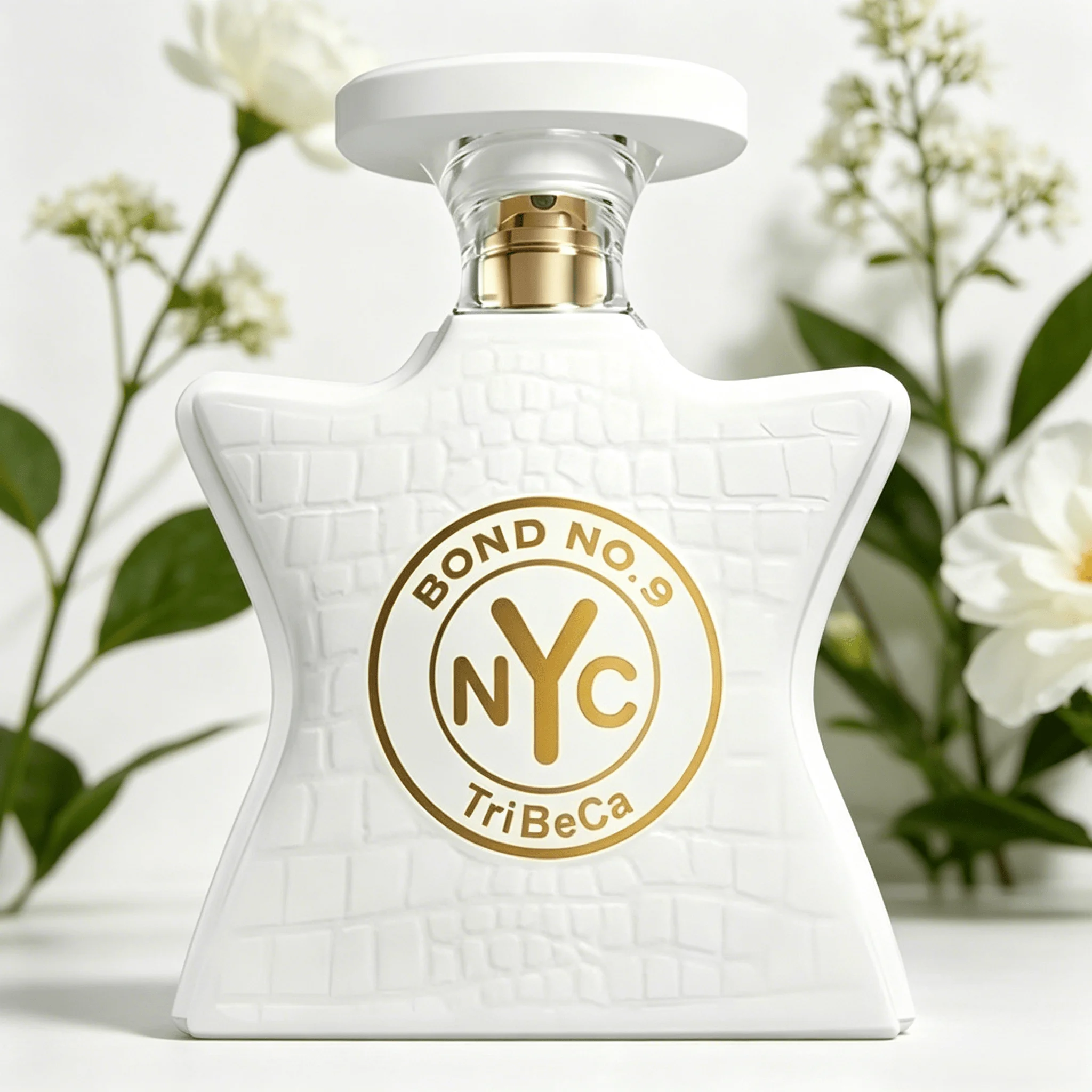 Bond No.9 TriBeCa Unisex Perfume Fresh White Floral Citrus Musk Fragrance Long Lasting White Crocodile Texture Hourglass Bottle Elegant Daily Wedding Perfume Gift for Men Women view 4