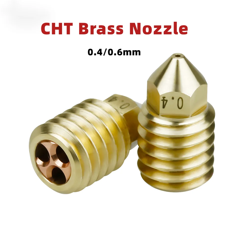 

3D printer nozzles For Carbon X1 Combo CHT Brass High Flow Nozzle 0.4mm 0.6mm Temperature Hard Steel 1.75mm for X1&P1P Printer