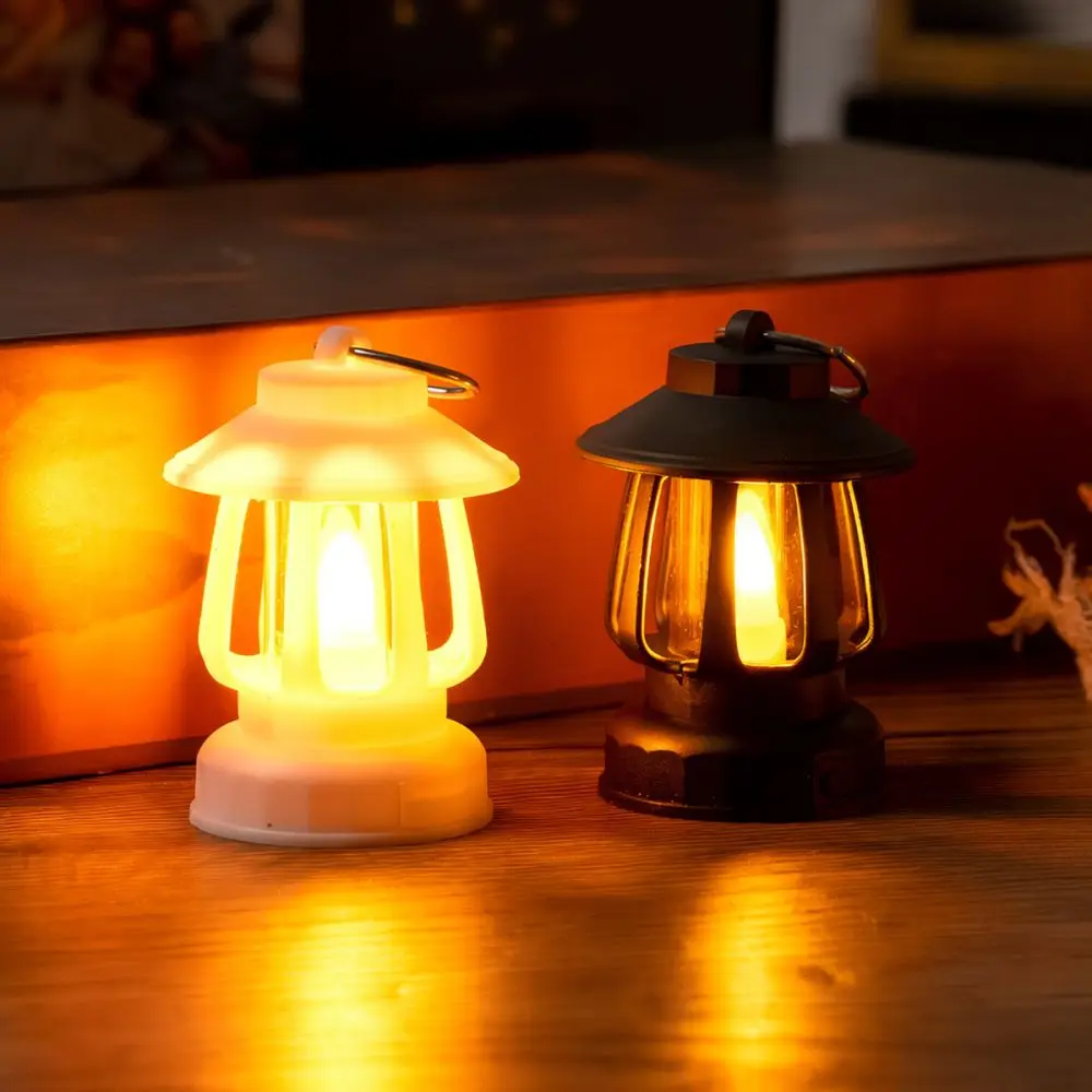 Classic Mini LED Oil Lamp Retro Decorative Lantern For Christmas Party Home Ornament Warm Lighting Battery Powered