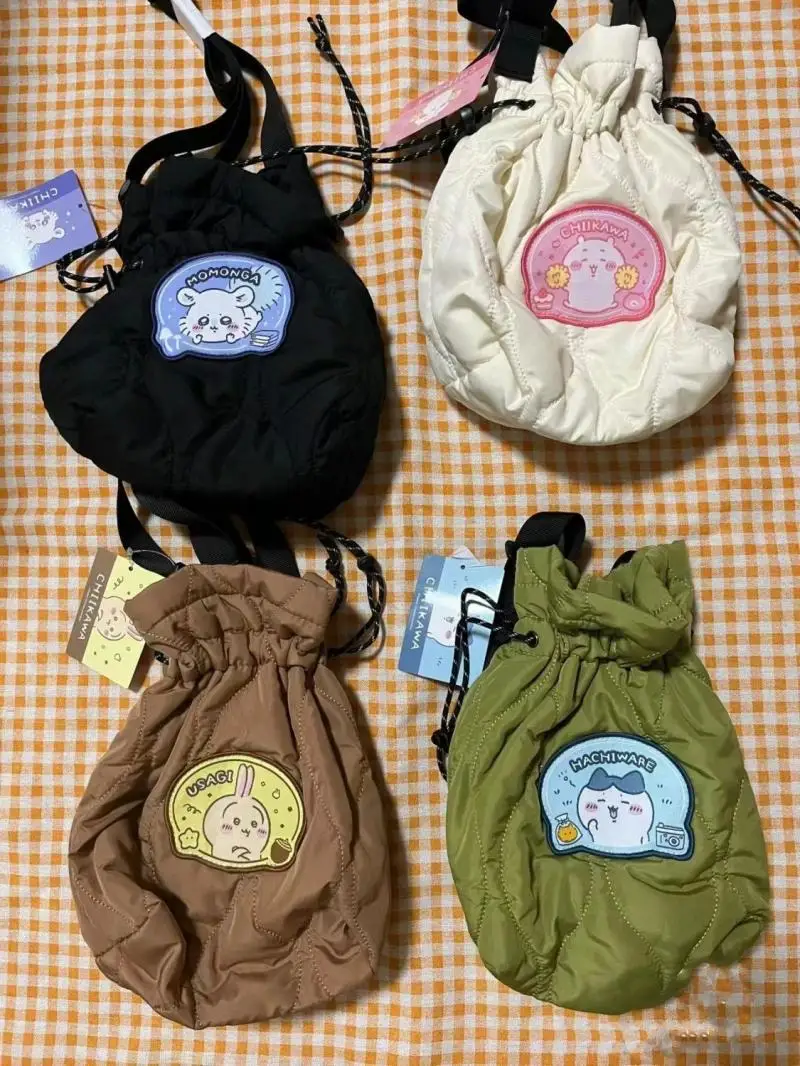 Bolso cruzado con cordón para niña, bolsa de almacenamiento portátil Kawaii, bolsa de hombro bonita, serie Usagi, Anime Chiikawa Hachiware, regalo para niña